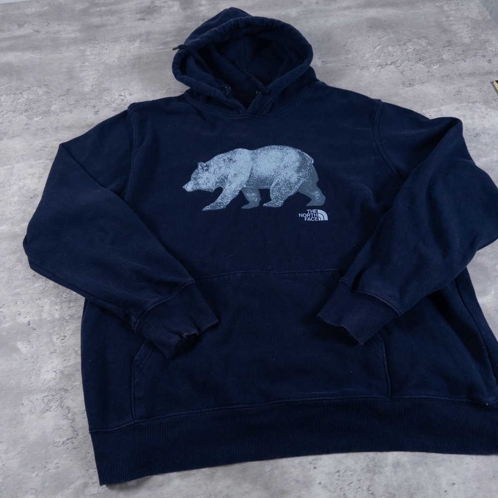 modern the north face hoodie bear graphic mens xl